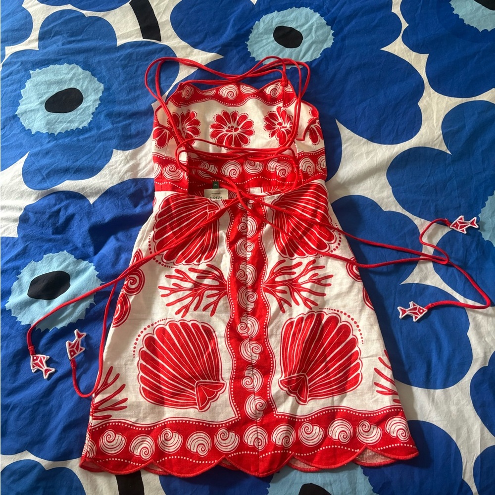 FARM RIO — Beautiful summer linen dress size xxs, Never worn 🐚 - Picture 2 of 2